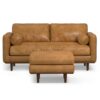 Morrison - Upholstered Sofa And Ottoman Set - Sienna - Image 3