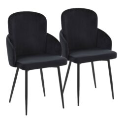 Dahlia - Contemporary Dining Chair (Set of 2) - Black / Gold