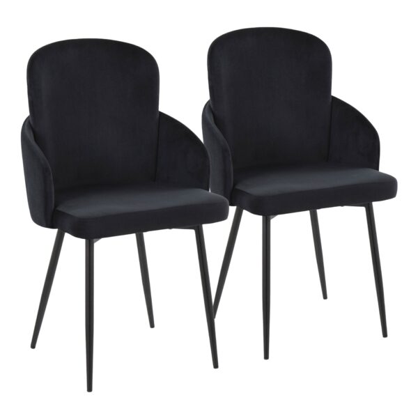 Dahlia - Contemporary Dining Chair (Set of 2) - Black / Gold