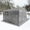 10'x8' Garden Sheds Outdoor Storage Sheds With Window - Gray - Image 5