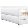 Queen Platform Bed With USB, 2 Drawers - White - Image 5