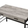 Disho - Weathered Writing Desk With USB - Oak - Image 7
