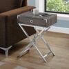 Accent Side Table, Storage Drawer - Taupe - Image 5