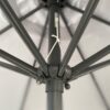 9 Ft Aluminum Patio Market Umbrella With 8 Ribs UV 50 Protection Push Button Tilt And Crank For Garden Beach Or Table Use Without Base - Gray - Image 5
