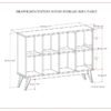 Draper - Mid Century 8 Cube Storage Sofa Table - Teak - Image 10