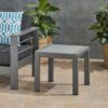 Contemporary Cape Coral Side Table With Frosted Glass Top - Gray - Image 5