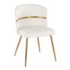 Cinch - Glam / Art Deco Dining Chair (Set of 2) - Gold / White - Image 2