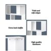 5 Layer Simple Household White Bookshelf - Cream White - Image 7