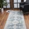Noble - 2'7" X 7'3" Area Rug - Blue, Polyester - Image 5