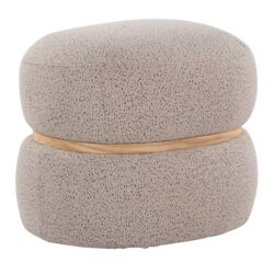 Cinch - Contemporary Pouf Ottoman - Beige / Natural