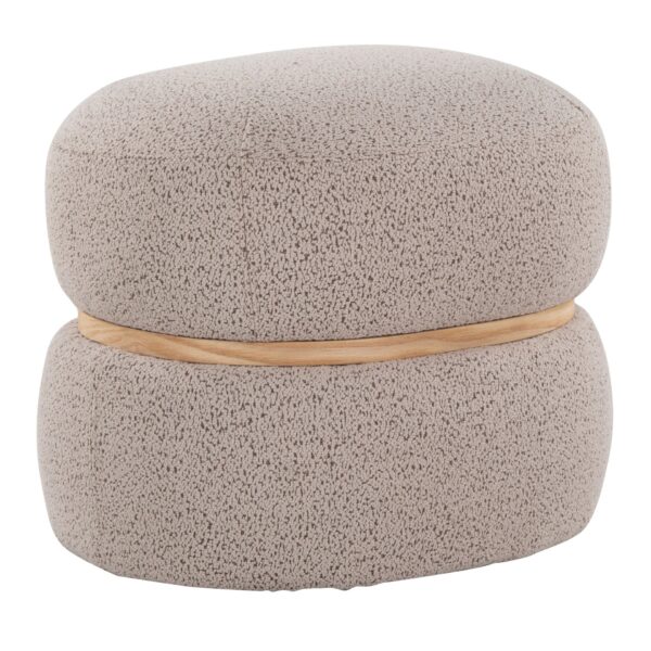 Cinch - Contemporary Pouf Ottoman - Beige / Natural