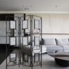 Room Photo Frames Screen Divider Screens, 3 Panel Decorative Screen With Photo Frames, Antique Mirror, Candle Stick - Black - Image 4