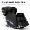 Massage Chair Recliner With Zero Gravity With Full Body Air Pressure - Black - Image 4