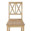 Topmax - 5 Piece Rustic Extendable Dining Table Set Round Trestle Table And 4 Cross Back Dining Chairs For Kitchen, Dining Room - Natural - Image 24