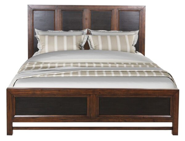 Branson - King Size Panel Bed, Two Tone - Brown
