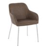 Daniella - Contemporary Dining Chair (Set of 2) - Chrome / Espresso - Image 2