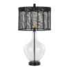 Jenna - Contemporary Table Lamp (Set of 2) - Clear Seeded / Matte Black / Matte Black - Image 2