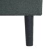 Twin Size Upholstered Platform Bed Frame With Button Tufted Linen Fabric Headboard - Dark Gray - Image 12