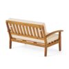 Peyton - Outdoor Loveseat And Coffee Table Set With Water Resistant Cushions - Teak - Image 11