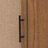 Corner Cabinet, Rattan Door, Freestanding Corner Tables For Small Spaces, Corner Shelf Stand For Living Room, Kitchen, Bathroom, Bedroom - Walnut - Image 14