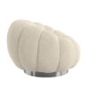 Lillie - Pumpkin Swivel Accent Chair - White - Image 3