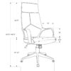 Office Chair, Adjustable Height, Swivel, Ergonomic, Armrests - Black - Image 12