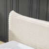 Queen Size Upholstered Platform Bed Frame With Curved Headboard - Beige - Image 9