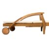 Versatile Chaise Lounge With Wheels Acacia Wood Recliner For Patio - Cream - Image 13