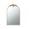 Arched Wall Mirror With Metal Frame, Wall Mirror For Living - Gold - Image 2