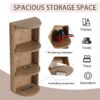 Modern Bathroom Wall Mounted Storage Rack With Floating Design - Imitative Oak - Image 11