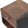 Mini Curved Nightstand With Lower Slot - Walnut - Image 6