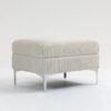 Modular Sectional Sofa Square Ottoman Module, Storage Ottoman Footrest - Beige - Image 4