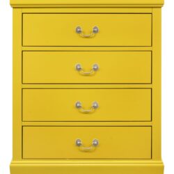 4 Drawer Chest Traditional Style - Yellow