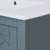 Bathroom Vanity With Ceramic Sink Combo, Frame Bathroom Storage Cabinet, Freestanding Vanity Set With 3 Drawers & Soft Closing Doors - Blue - Image 17