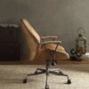 Hamilton - Top Grain Leather Office Chair - Coffee - Image 4