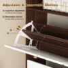 Modern Freestanding Shoe Storage Cabinet With 4 Flip Drawers - Walnut - Image 10
