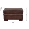 Brookfield - Leather Ottoman - Caramel - Image 4