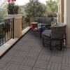 Wood Plastic Composite Deck Tiles (Set of 20), Sustainable Composite Decking Resist Rust, Water, Weather, Easy To Diy & Maintain, Ideal For Patios, Balconies, Rooftops - Light Gray - Image 5