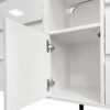 Living Room Sideboard Storage Cabinet With LED Light, Modern Kitchen Unit Cupboard Buffet Wooden Storage Display Cabinet - White - Image 15