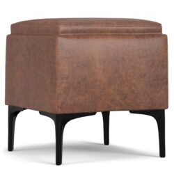 Natasha - Storage Ottoman With Tray - Brown