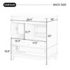 30" Bathroom Vanity With Sink, 1 Door With Shelf And 3 Drawers, Soft Close Door - Black - Image 9