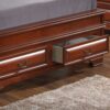Queen Storage Bed Elegant Transitional - Oak - Image 3