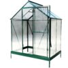 6.3'x4.2'x7' Polycarbonate Greenhouse, Heavy Duty Outdoor Aluminum Walk-In Green House Kit With Rain Gutter, Vent And Door For Backyard Garden - Green - Image 2