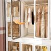 Portable Wardrobe Closet Storage Organizer For Clothes With Magnetic Doors, 12 Cubes & 2 Hanging Rods - White - Image 11