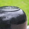 Heavy Outdoor Cement Fountain, Cute Unique Urn Design Water Feature For Home Garden, Lawn Deck & Patio - Black - Image 5