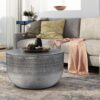 Johnsen - Metal Coffee Table - Antique Silver - Image 5