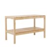 Shoe Bench-Birch, 3 Tier Sturdy Shoe Bench, Storage Shoe Organizer, Holds Up To 300Lbs For Entryway Bedroom Living Room Balcony - Natural Wood - Image 8
