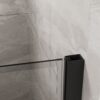 Bifold - Frameless Glass Shower Door 1 / 4" Tempered Clear Glass Pivot Swing Panel - Black - Image 7