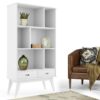 Draper - Mid Century Wide Bookcase And Storage Unit - White - Image 6