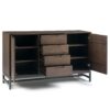 Banting - Mid Century Sideboard With Centre Drawers - Walnut Brown - Image 2